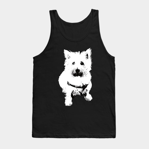 West Highland White Terrier - Westie Christmas Gifts Tank Top by DoggyStyles